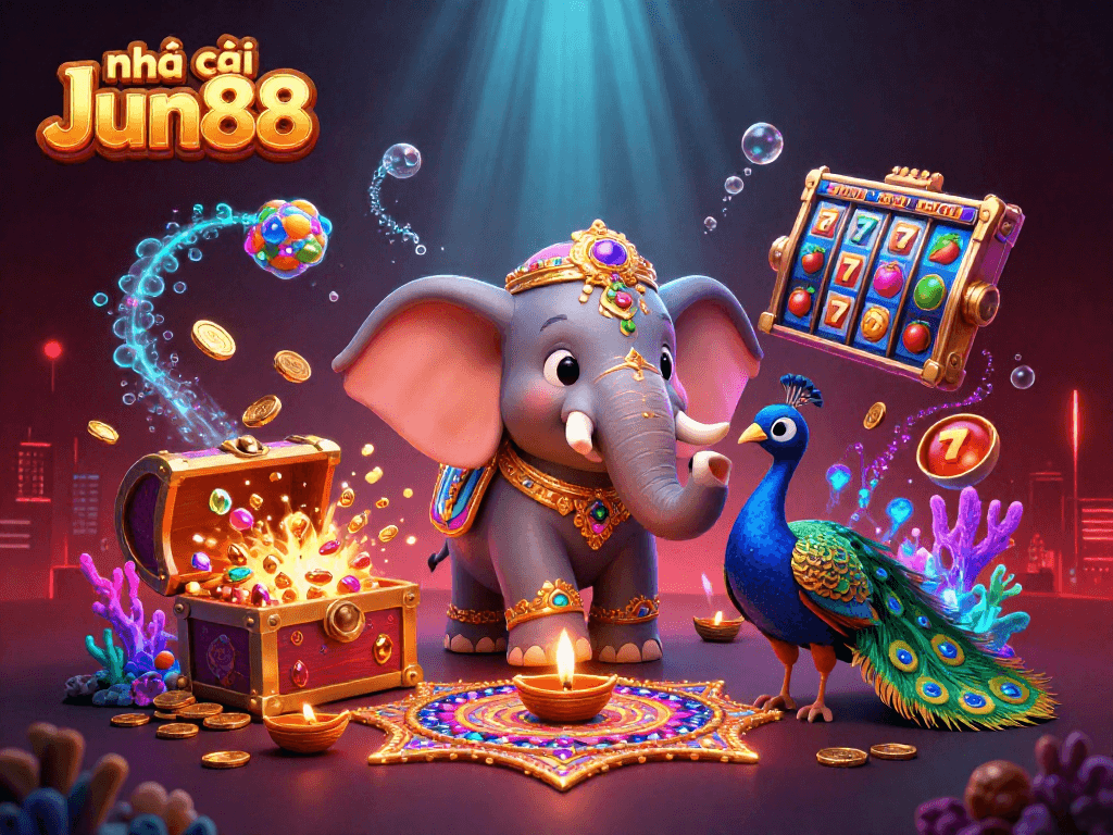 Experience winning moments at nhà cái Jun88 with an ultra-detailed casino themed illustration.