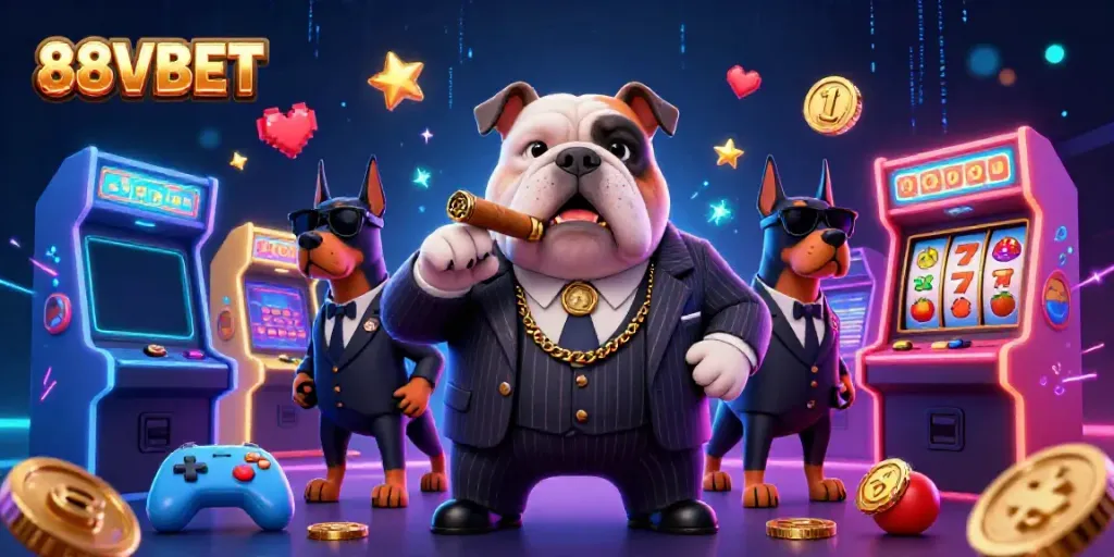 Engage in thrilling games at 88VBET with vibrant casino elements and exciting characters.