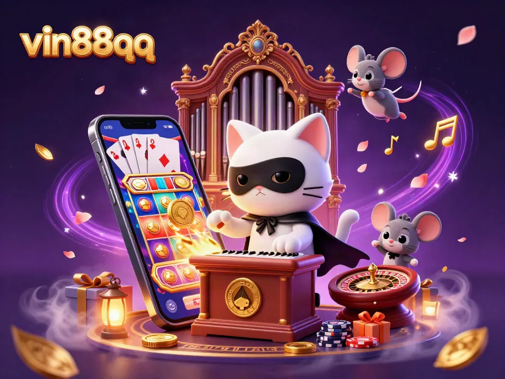 Experience thrilling gaming with vin88qq's enchanting casino scene featuring vibrant characters and dynamic elements.