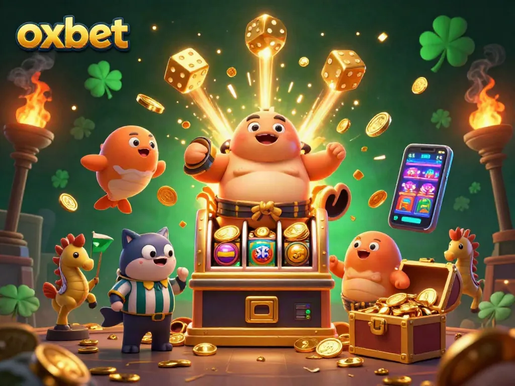 Experience thrilling gameplay at Oxbet's dynamic casino with bursting slots and festive elements.
