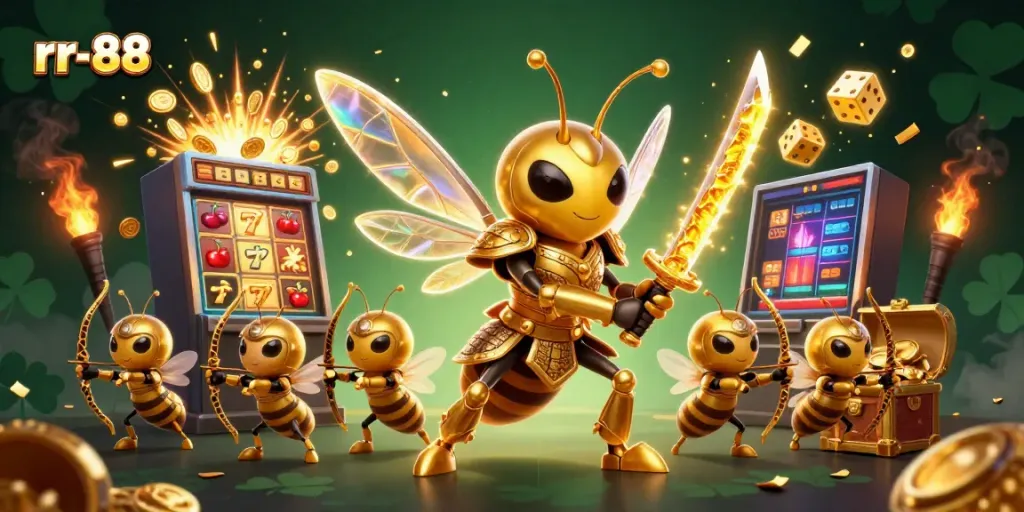 Engage with the thrilling rr-88 experience, featuring dynamic casino elements and vibrant characters in action.