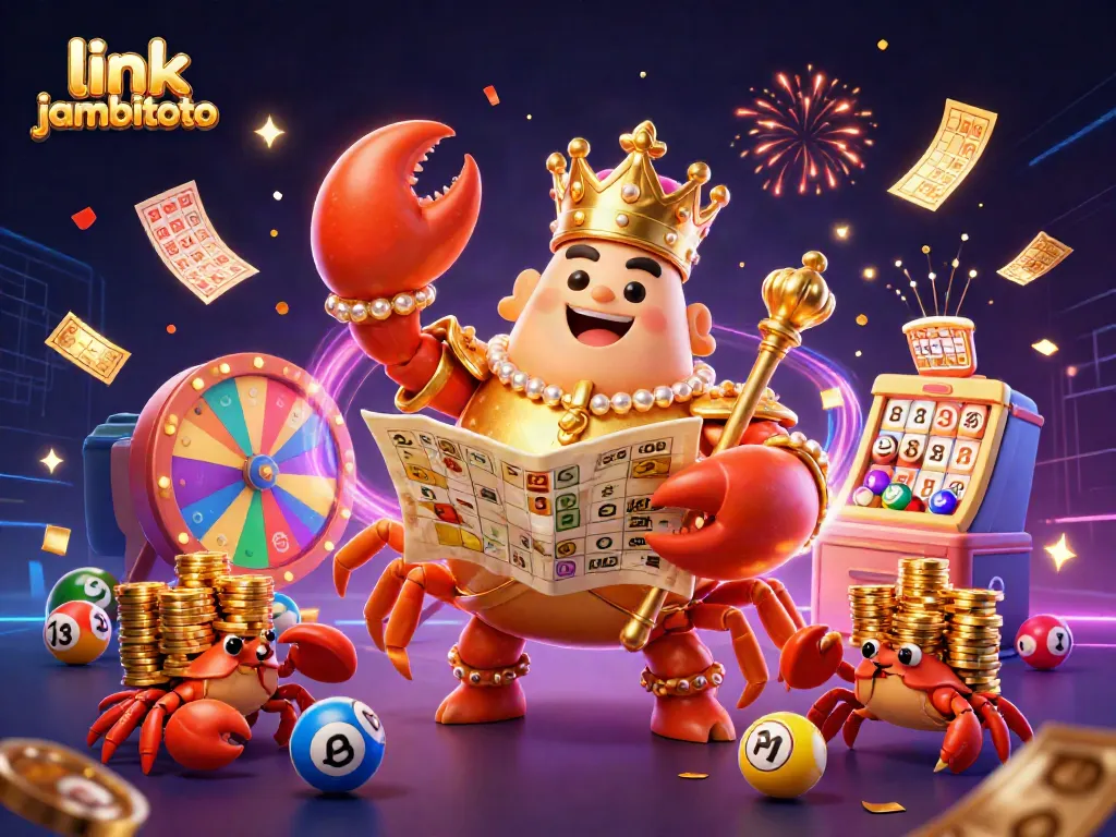 Experience thrilling moments with link jambitoto as colorful lottery balls and golden prizes burst in celebration.