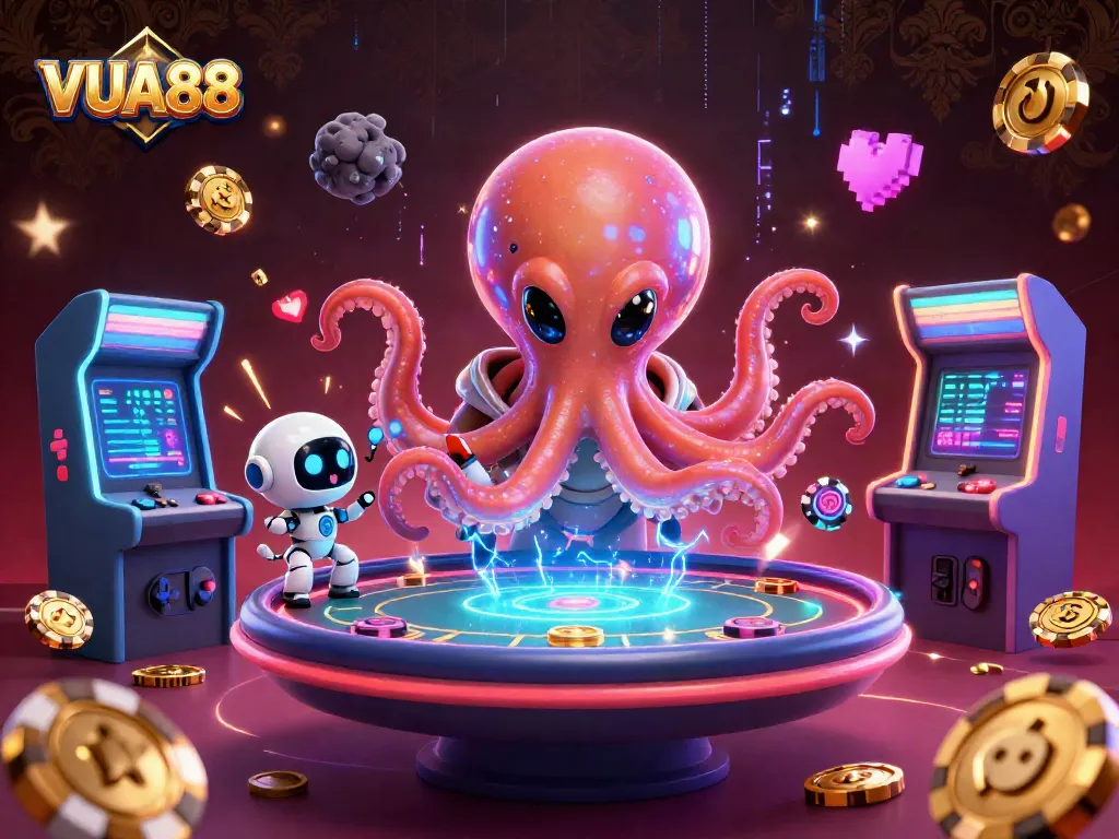 VUA88 engages players with a vibrant alien-themed poker scene full of exciting elements.