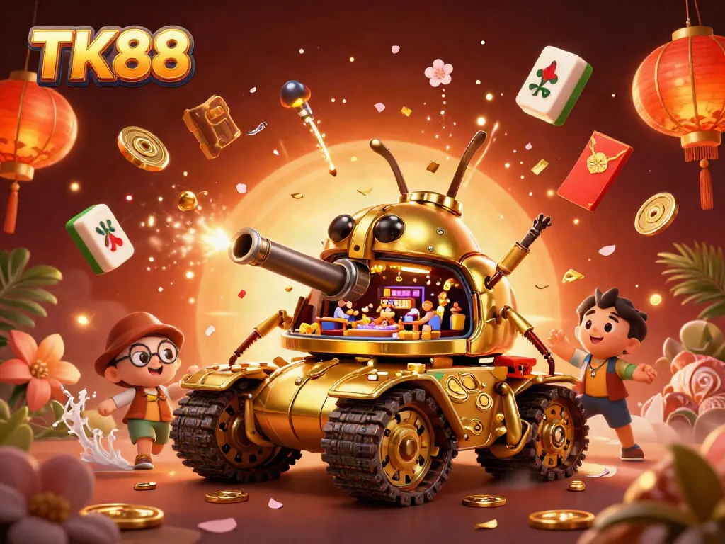 Experience thrilling gameplay at TK88 with a dynamic 3D casino scene full of rich elements and energy.
