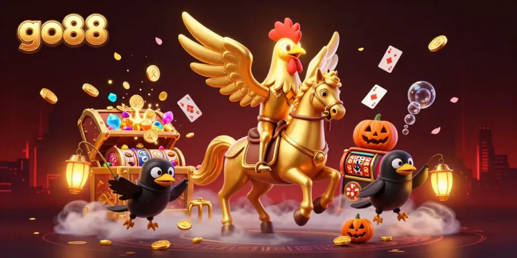 Experience thrilling gameplay with go88's vibrant casino scene featuring dynamic characters and colorful elements.