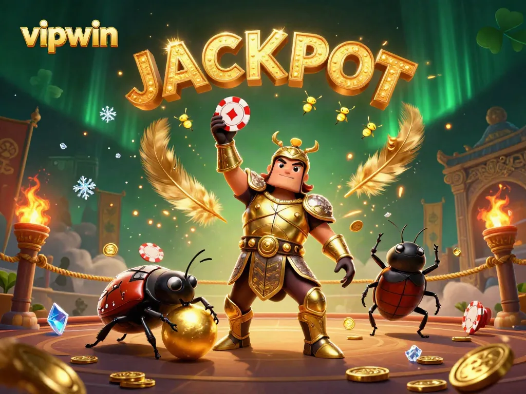 Experience thrilling moments at vipwin casino with our vibrant characters celebrating a big win.