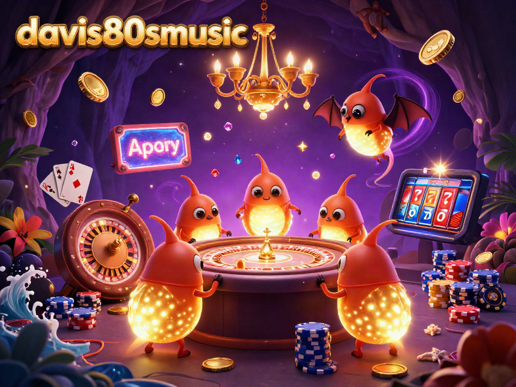 Spin the roulette and win big at davis80smusic's enchanting casino scene with glowworms and vibrant colors!