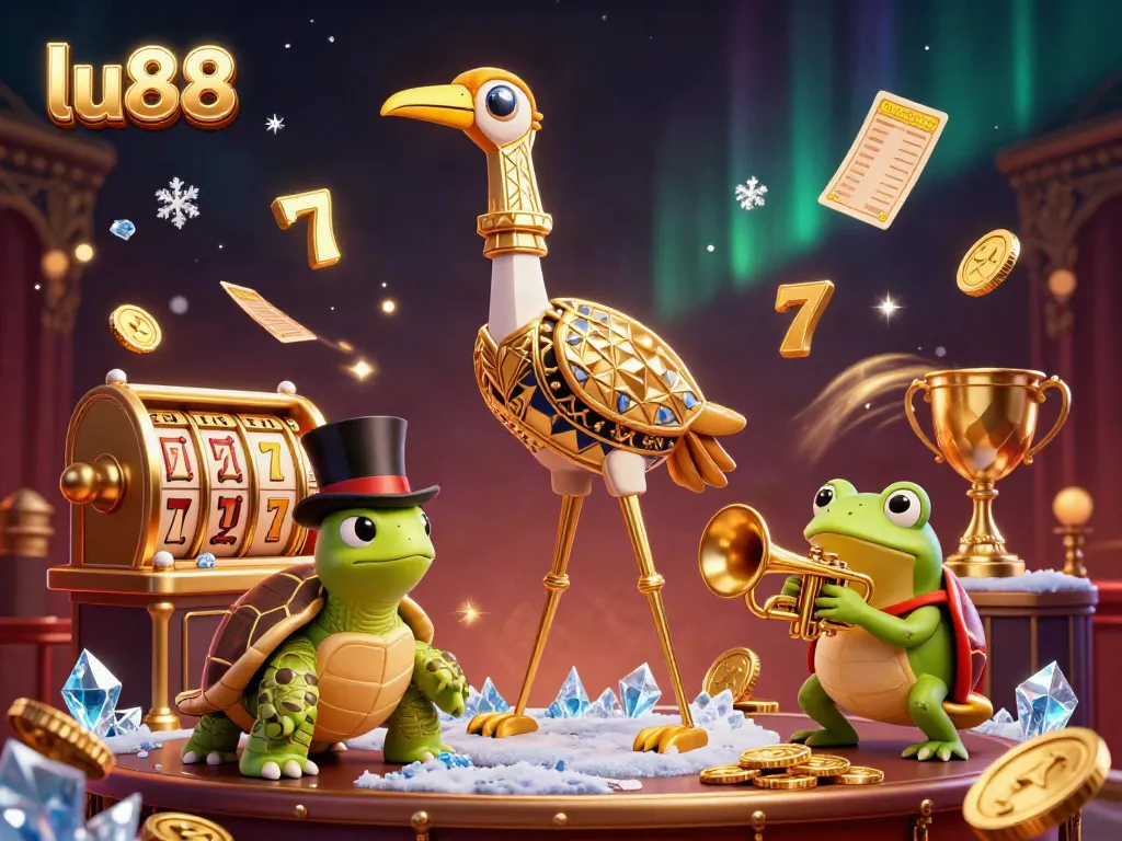 Experience rich gameplay at lu88 with cartoon characters and dynamic gambling elements in a vibrant casino scene.