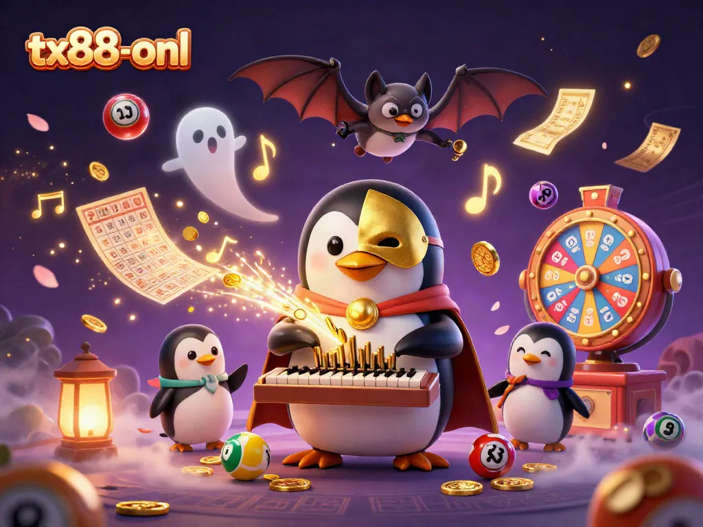 Experience the excitement of tx88-onl with vibrant lottery elements and engaging cartoon characters!