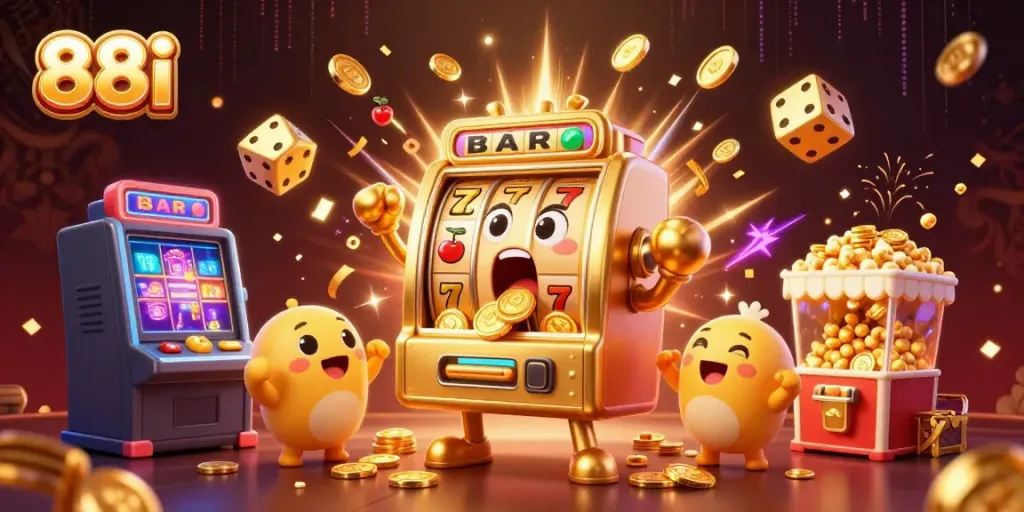 Play 88i slots and watch golden coins explode from the jackpot with thrilling excitement.