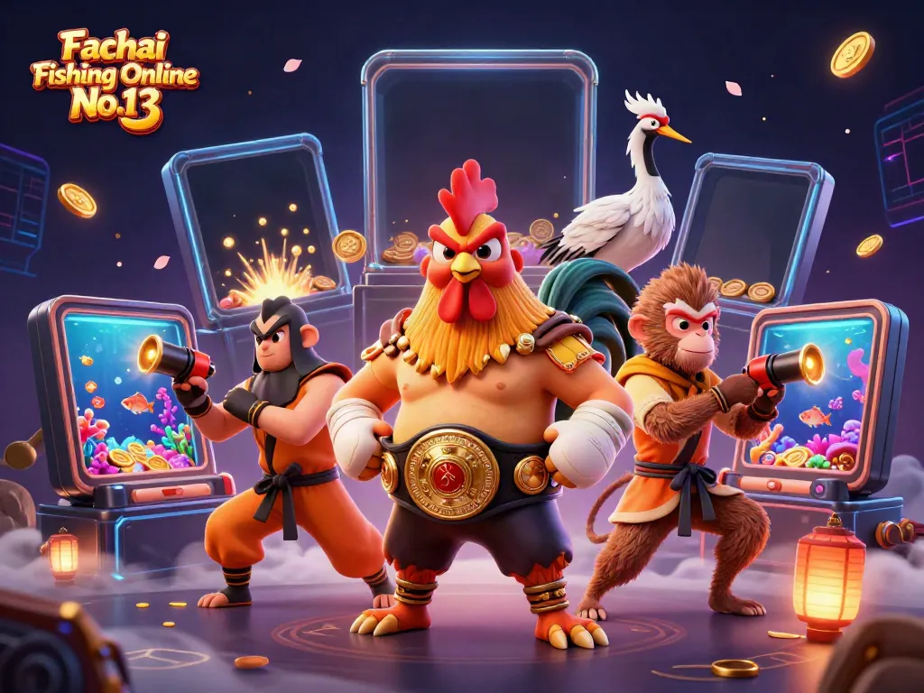Experience the thrilling action of Fachai Fishing Online No.1 M3 with colorful game elements and dynamic characters.