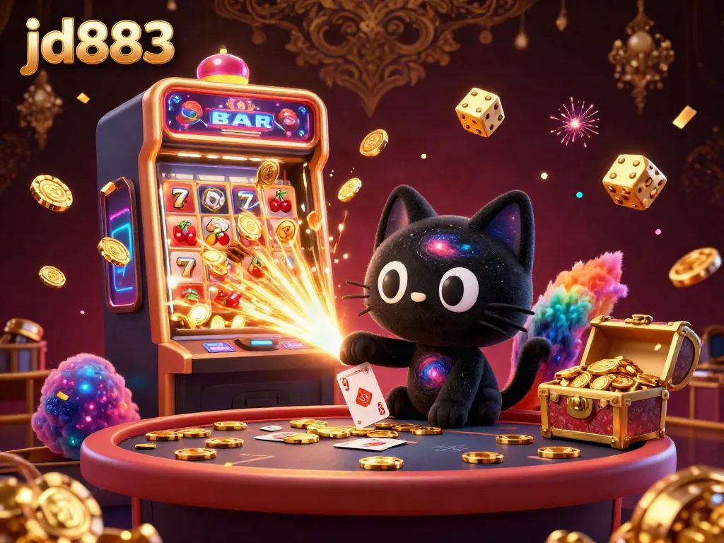 Experience excitement with the jd883 cosmic casino scene featuring vibrant characters and dynamic game elements.