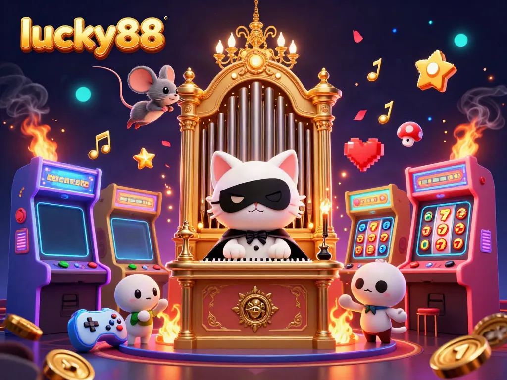 Engage in winning moments with lucky88 as dynamic characters fill an ornate casino scene.