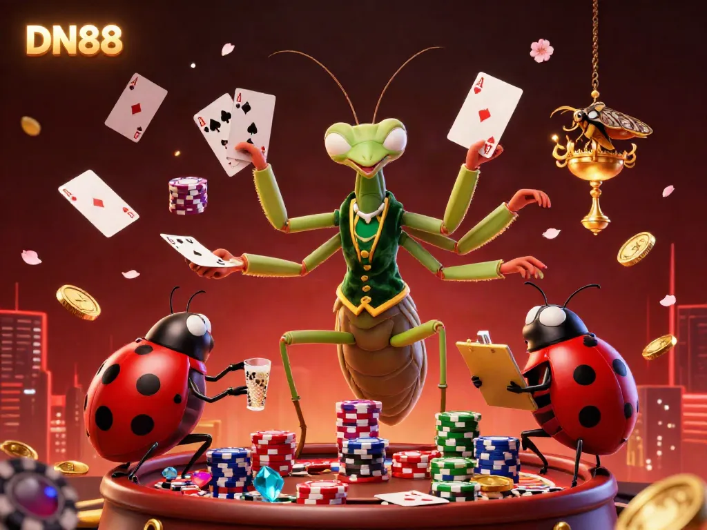 Experience the excitement of DN88 casino with vibrant gaming elements and captivating characters.
