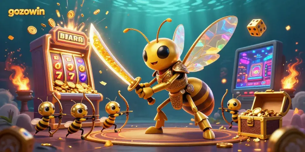 Engage with gozowin’s thrilling casino experience featuring vibrant 3D characters and dazzling slot elements.